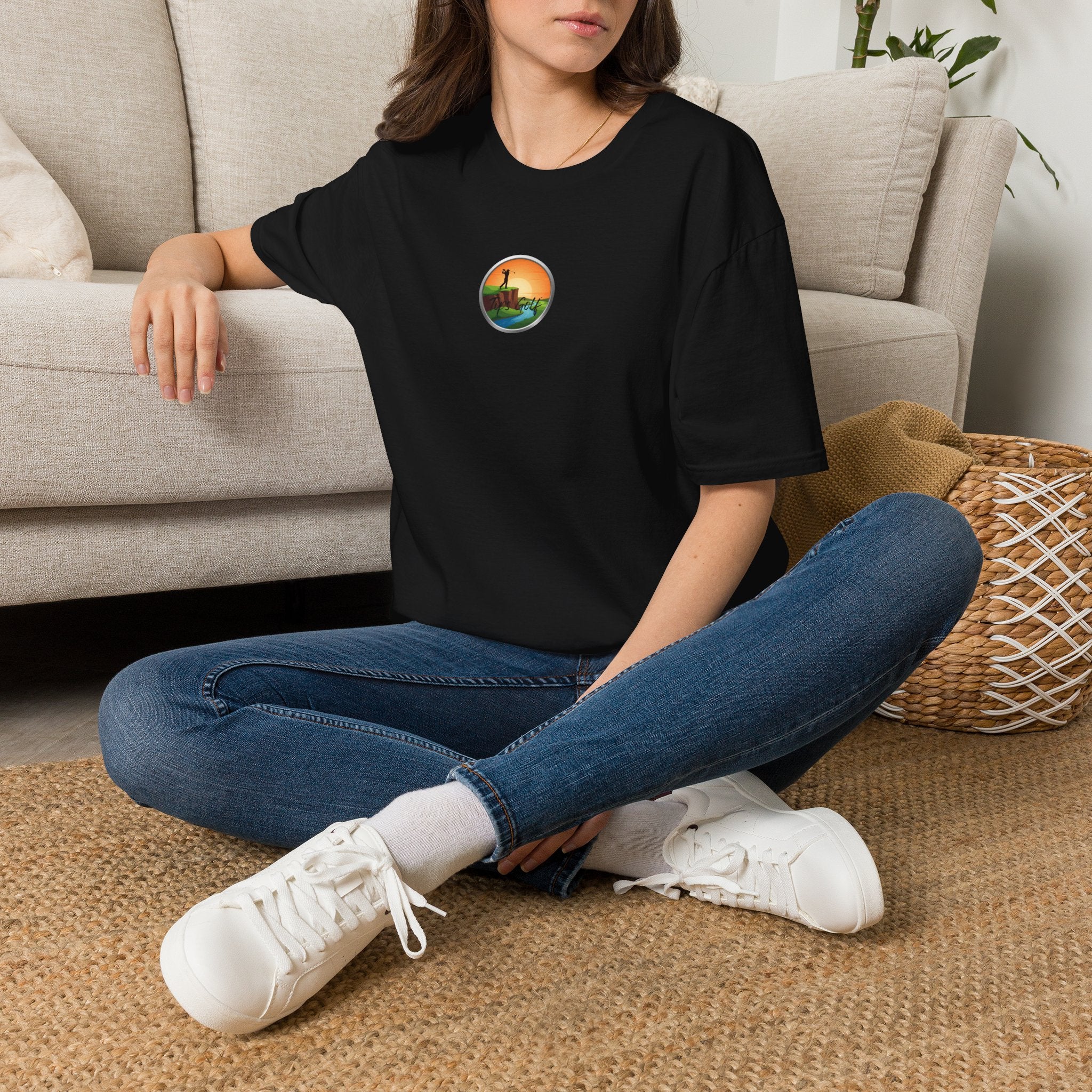Golf Sunset River View T-Shirt — Scenic Golf Course Shirt