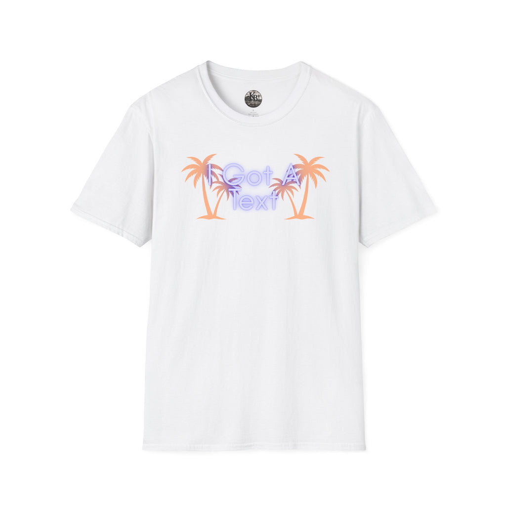 Got A Text Palm Tree Tee — Retro Neon Tropical Graphic T-Shirt