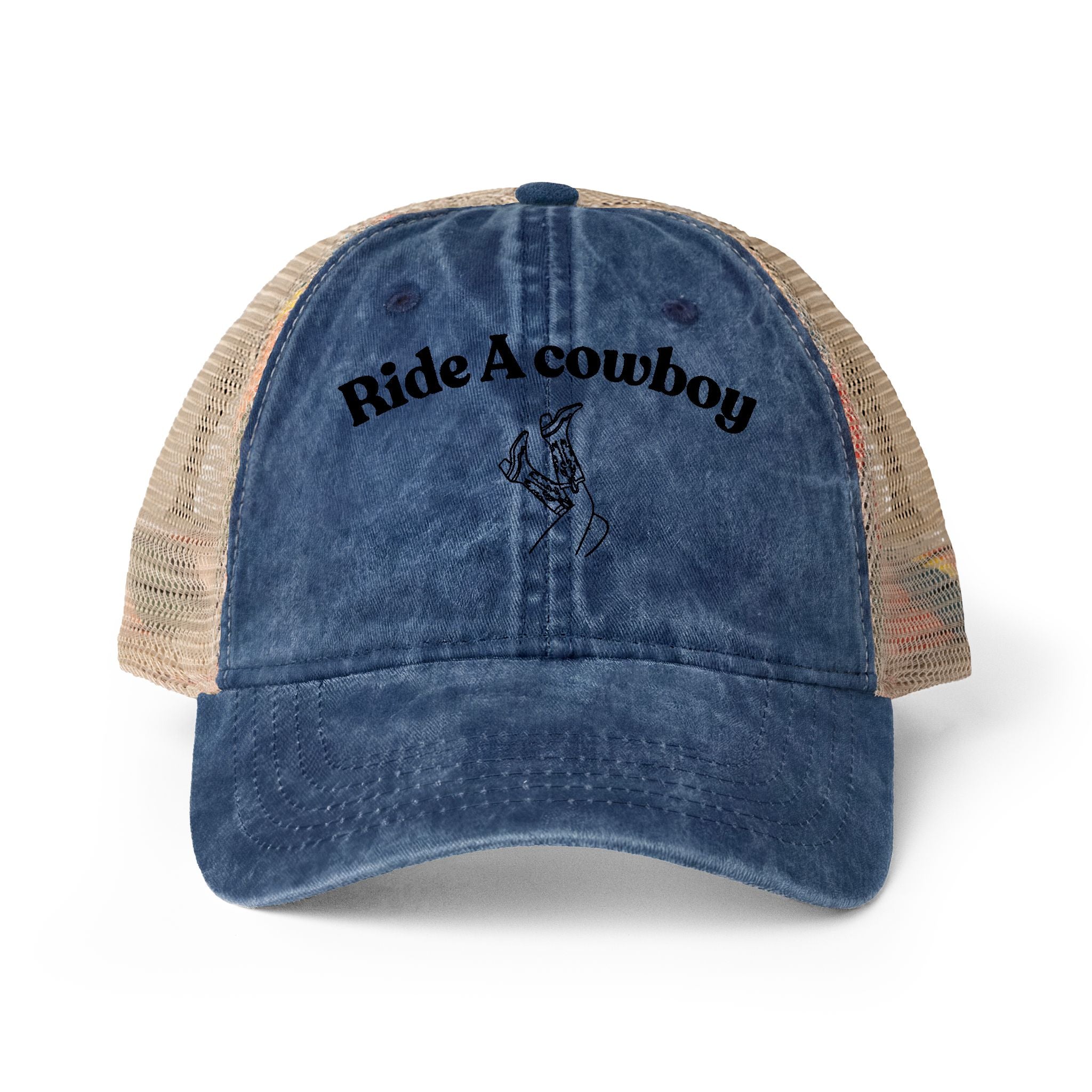 Women's Washed Mesh-Back Cap Ride a cowboy