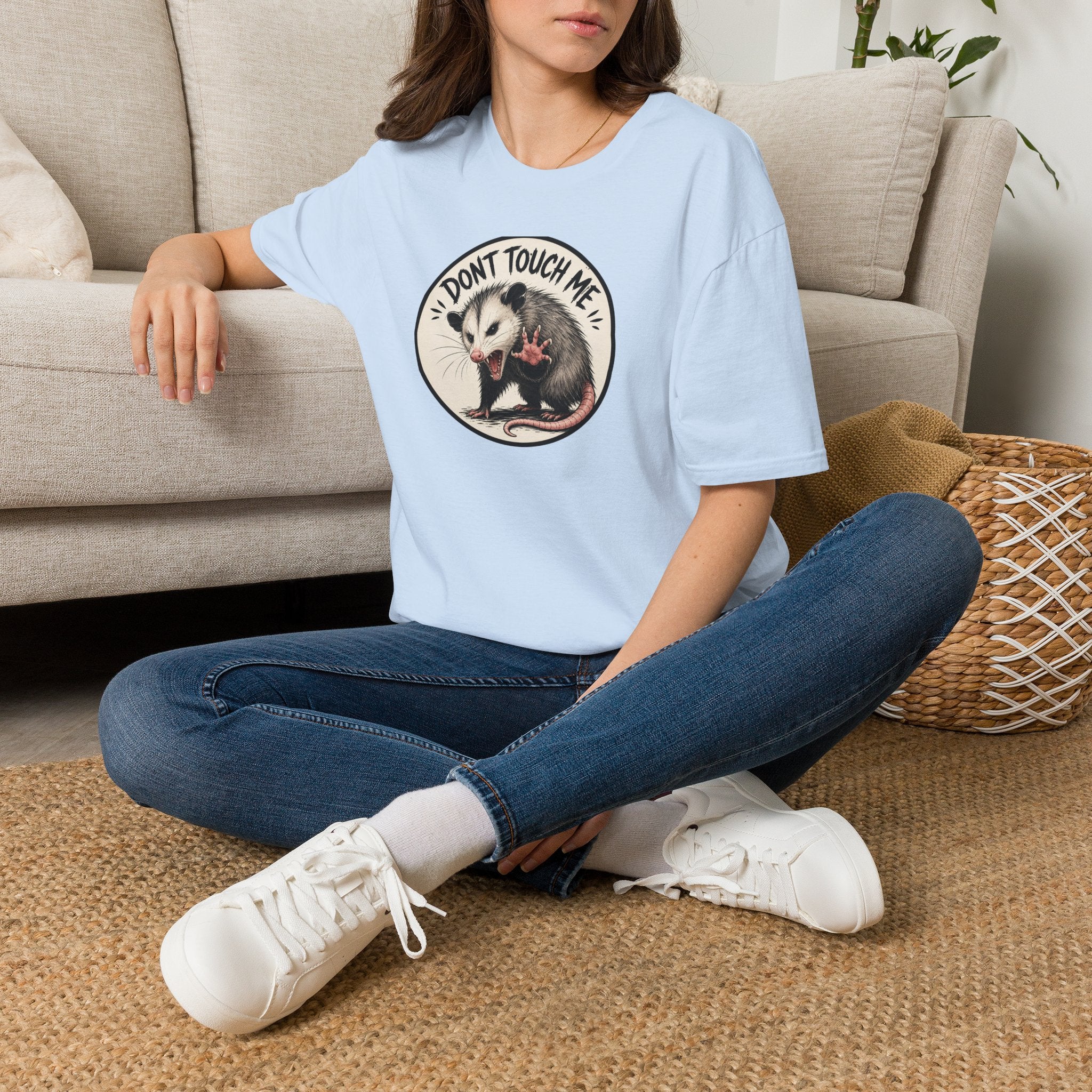 Don’t Touch Me Opossum T-Shirt | Cute Sass, Vintage Circle Design