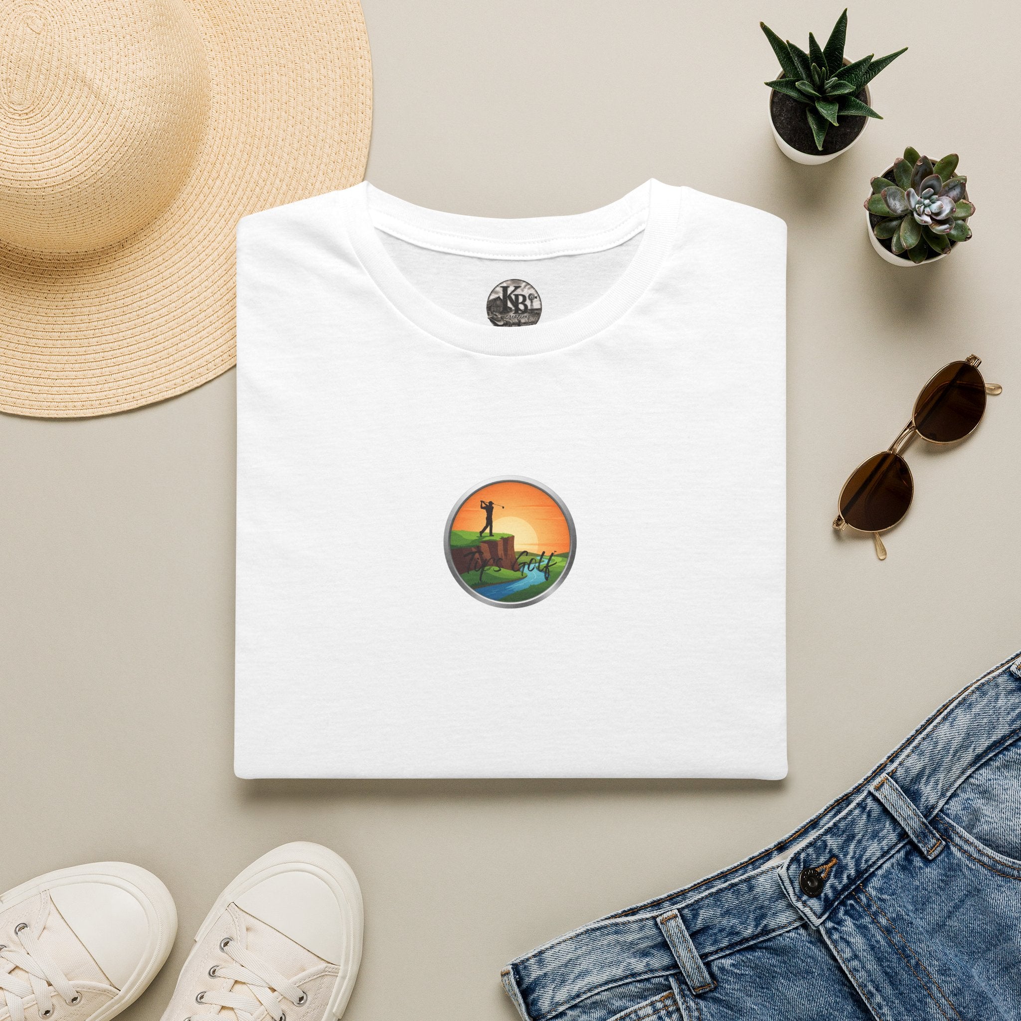 Golf Sunset River View T-Shirt — Scenic Golf Course Shirt