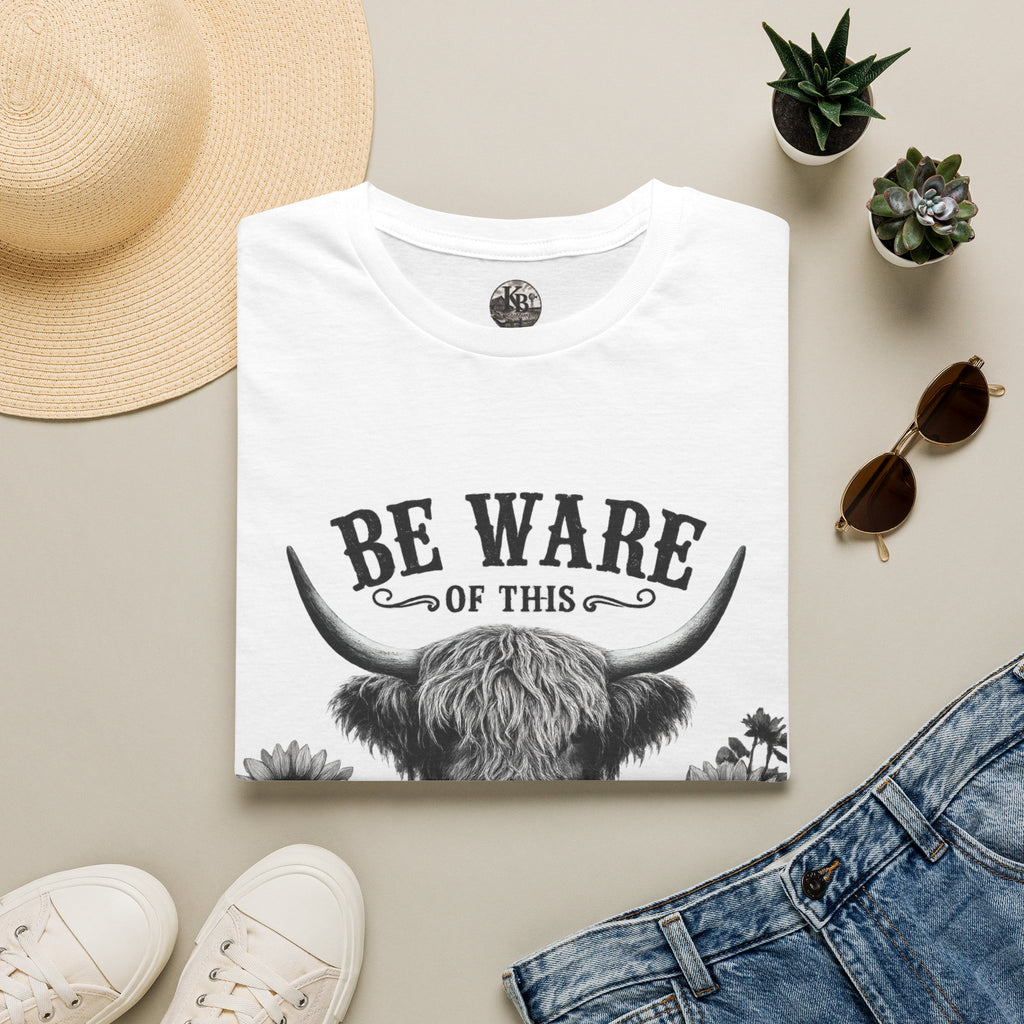 Funny Graphic T-Shirt — "Be Ware of This Heffer" Novelty Tee