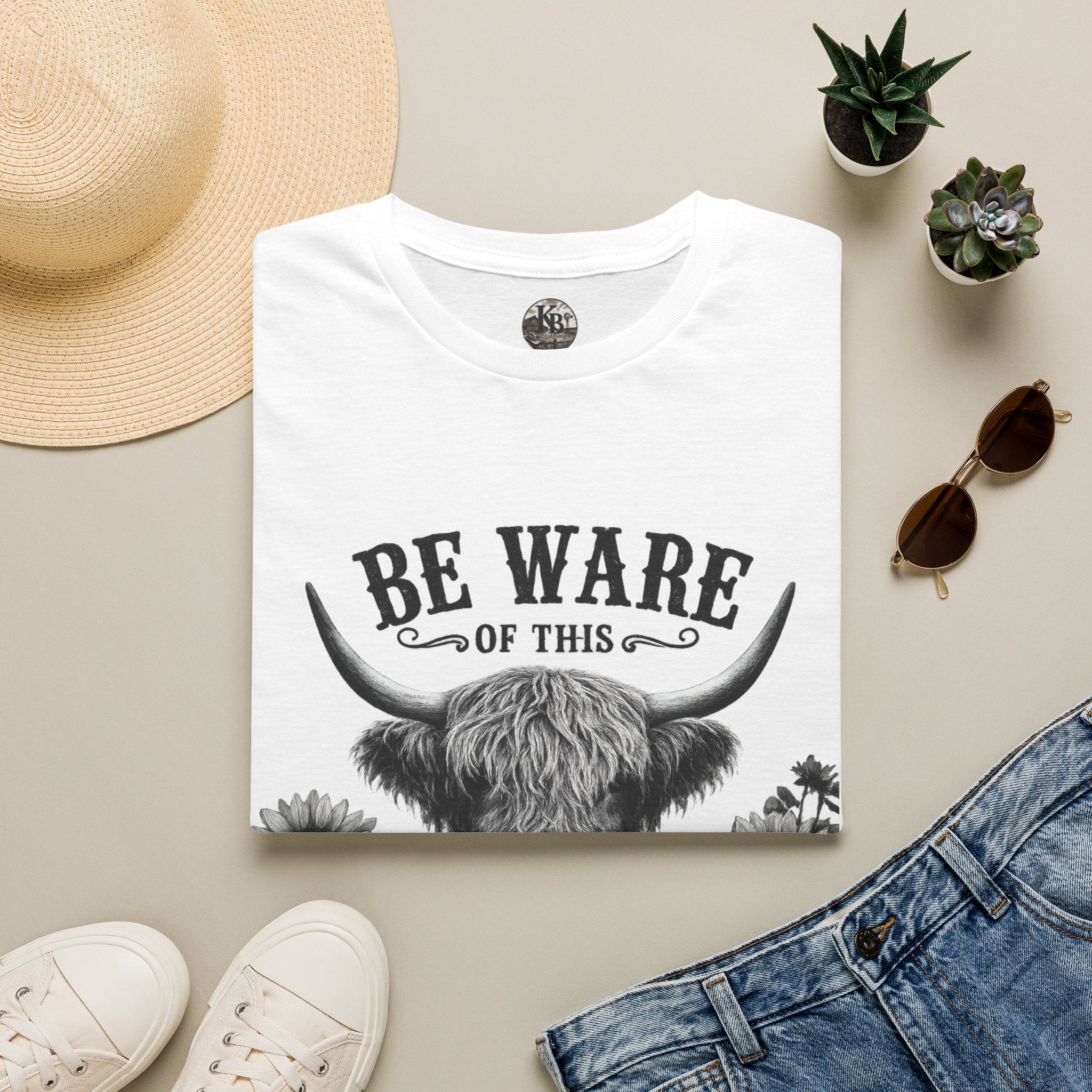 Funny Graphic T-Shirt — "Be Ware of This Heffer" Novelty Tee